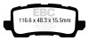 EBC Brakes UD1698 Ultimax  Brake Pads Fits 14-23 MDX Odyssey RLX TLX