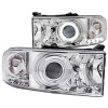ANZO For 1994-2001 Dodge Ram Projector Headlights w/ Halo Chrome