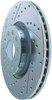 StopTech 227.33098R Select Sport Cross-Drilled And Slotted Disc Brake Rotor