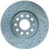 StopTech 227.33098R Select Sport Cross-Drilled And Slotted Disc Brake Rotor
