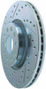 StopTech 227.33098R Select Sport Cross-Drilled And Slotted Disc Brake Rotor