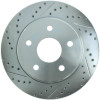 StopTech 227.67053R Select Sport Cross-Drilled And Slotted Disc Brake Rotor