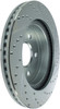 StopTech 227.67053R Select Sport Cross-Drilled And Slotted Disc Brake Rotor