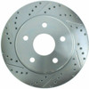 StopTech 227.67053R Select Sport Cross-Drilled And Slotted Disc Brake Rotor