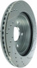 StopTech 227.67053R Select Sport Cross-Drilled And Slotted Disc Brake Rotor
