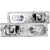 ANZO For 1988-1998 Chevrolet C1500 Crystal Headlights Chrome w/ Halo