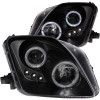 ANZO For 1997-2001 Honda Prelude Projector Headlights w/ Halo Black w/ LED