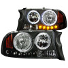 ANZO For 1997-2004 Dodge Dakota Crystal Headlights Black 1pc