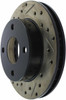 StopTech 127.61001R Sport Cross-Drilled And Slotted Disc Brake Rotor