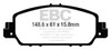 EBC Brakes DP23014 Greenstuff 2000 Series Sport Brake Pads Fits Accord HR-V