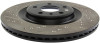 StopTech 127.33137R Sport Cross-Drilled And Slotted Disc Brake Rotor