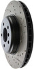 StopTech 127.34124L Sport Cross-Drilled And Slotted Disc Brake Rotor