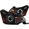 Anzo USA 121272 Projector Headlight Set w/Halo Fits 08-11 Focus