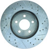 StopTech 227.61072R Select Sport Cross-Drilled And Slotted Disc Brake Rotor