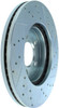 StopTech 227.61072R Select Sport Cross-Drilled And Slotted Disc Brake Rotor