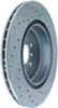 StopTech 227.34080R Select Sport Cross-Drilled And Slotted Disc Brake Rotor