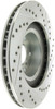 StopTech 227.47018R Select Sport Cross-Drilled And Slotted Disc Brake Rotor
