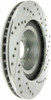 StopTech 227.47018R Select Sport Cross-Drilled And Slotted Disc Brake Rotor