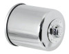 K&N Oil Filter - Chrome for Honda / Kawasaki / Yamaha / Polaris / Victory 2.688in OD x 3.344in H (KN-303C)