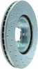 StopTech 227.40057R Select Sport Cross-Drilled And Slotted Disc Brake Rotor