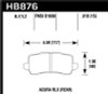 Hawk Performance HB876Z.610 Performance Ceramic Disc Brake Pad Fits RLX TLX