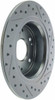 StopTech 227.40068R Select Sport Cross-Drilled And Slotted Disc Brake Rotor