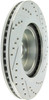 StopTech 227.47021R Select Sport Cross-Drilled And Slotted Disc Brake Rotor