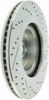 StopTech 227.47021R Select Sport Cross-Drilled And Slotted Disc Brake Rotor