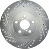 StopTech 227.47021R Select Sport Cross-Drilled And Slotted Disc Brake Rotor