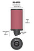 K&N Filter Universal Rubber Filter 2 7/16 inch 20 Degree Flange 3 3/4 inch OD 6 inch Height (RU-1770)