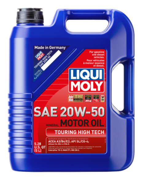 LIQUI MOLY 5L Touring High Tech Motor Oil 20W-50