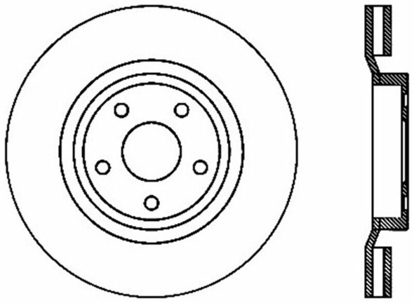 StopTech 127.58003R Sport Cross-Drilled And Slotted Disc Brake Rotor