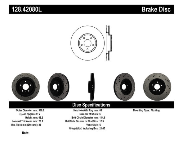 ST Drilled Sport Brake Rotors