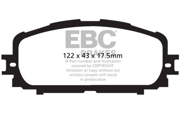 EBC Brakes UD1628 Ultimax  Brake Pads Fits 12-18 Yaris