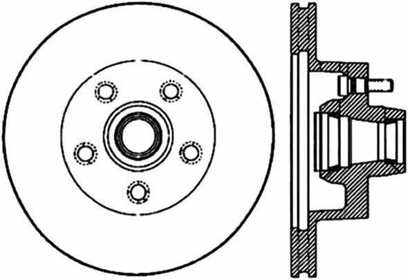 StopTech 127.63022R Select Sport Cross-Drilled And Slotted Disc Brake Rotor