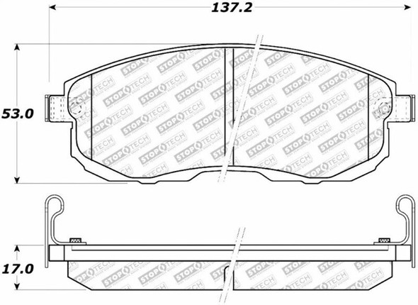 StopTech 305.08150 Street Select Brake Pads Fits 350Z G35 I30 Maxima Sentra