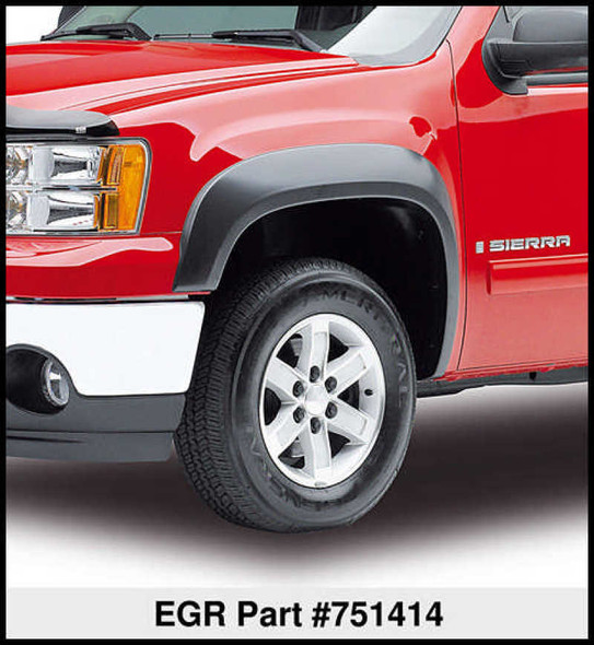 EGR 751414 Rugged Look Fender Flare Set of 4 Fits 07-13 Sierra 1500