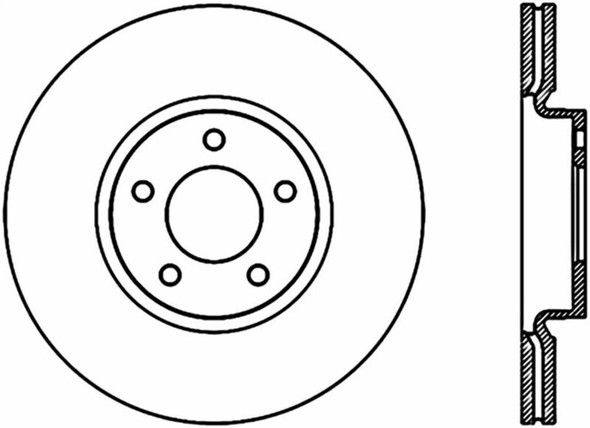 StopTech 128.45078L Sport Cross-Drilled Disc Brake Rotor Fits 07-13 3