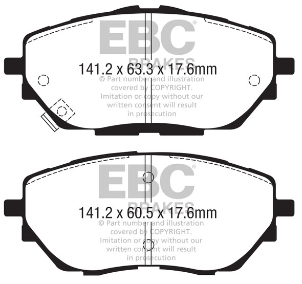 EBC Brakes DP22368 Greenstuff 2000 Series Sport Brake Pads Fits 18-22 C-HR