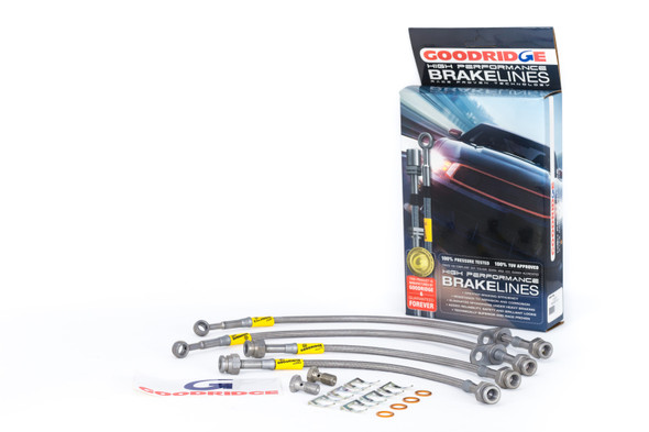 Goodridge USA 12325 G-STOP SS Braided Brake Line Kit Fits 11-13 Fiesta