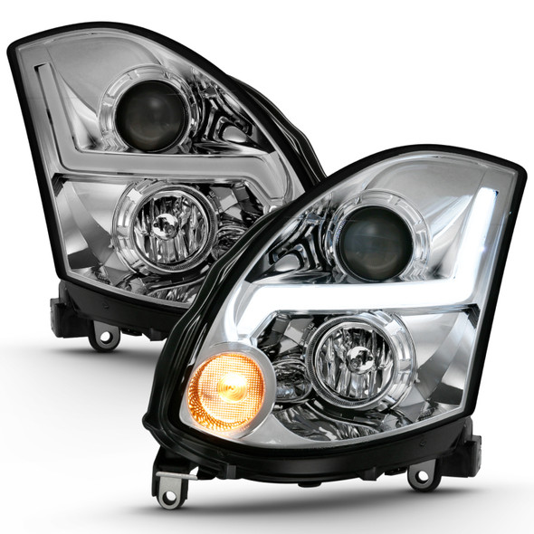 Anzo USA 121557 Projector Headlight Set Fits 03-07 G35