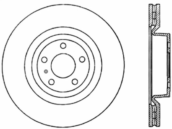 StopTech 128.33124L Sport Cross-Drilled Disc Brake Rotor Fits 08-12 S4 S5