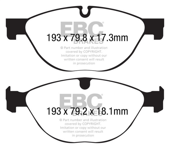 EBC DP42191R Yellowstuff Brake Pad Sets- DP42191R