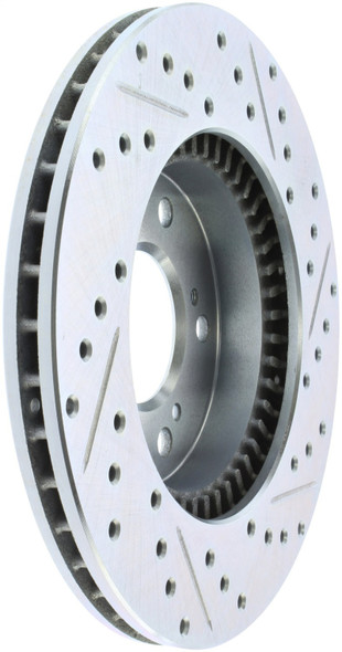 StopTech 227.40026R Select Sport Cross-Drilled And Slotted Disc Brake Rotor