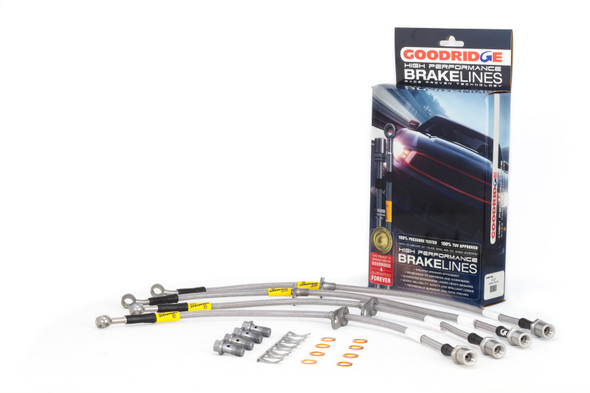 Goodridge USA 24225 G-STOP SS Braided Brake Line Kit Fits 15-17 WRX STI