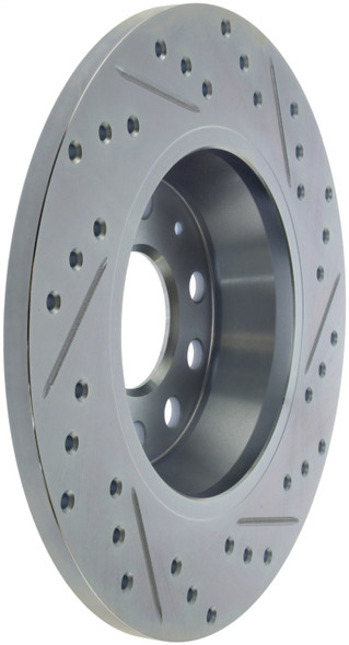 StopTech 227.33099R Select Sport Cross-Drilled And Slotted Disc Brake Rotor