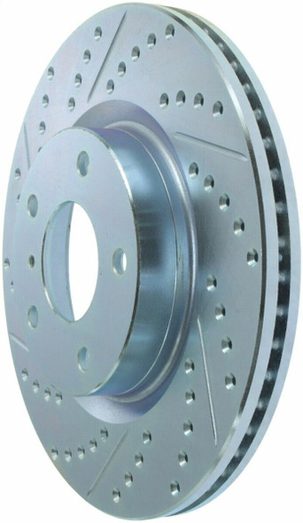StopTech 227.42074R Select Sport Cross-Drilled And Slotted Disc Brake Rotor