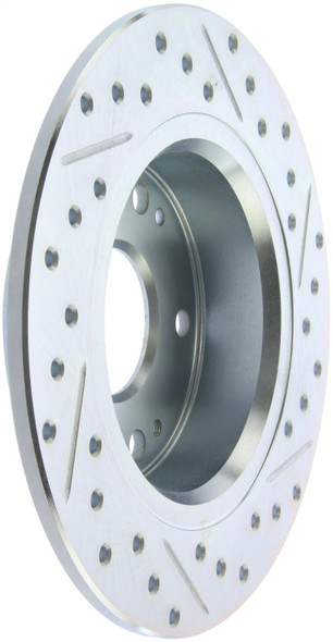 StopTech 227.40055R Select Sport Cross-Drilled And Slotted Disc Brake Rotor