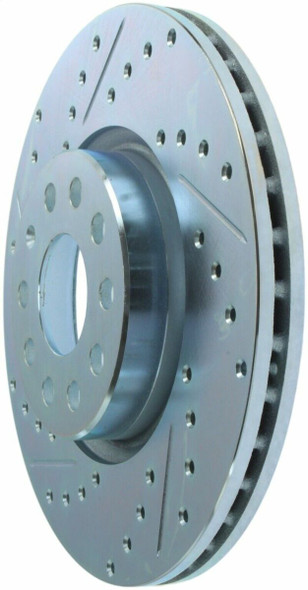 StopTech 227.33098R Select Sport Cross-Drilled And Slotted Disc Brake Rotor