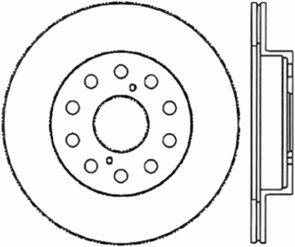 StopTech 126.44072CSR Sport Cryo-Treated Slotted Disc Brake Rotor Fits 91-95 MR2